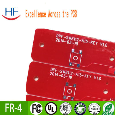 22F Plaque de PCB imprimée en demi-fibre de verre encre rouge ignifuge