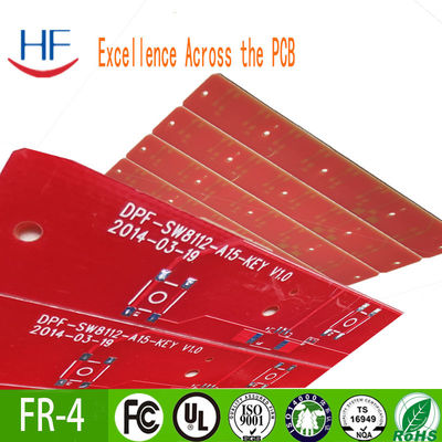 22F Plaque de PCB imprimée en demi-fibre de verre encre rouge ignifuge