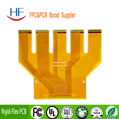 Prototype de circuit flexible de la carte de PCB à double face FR4 personnalisé masque de soudure jaune